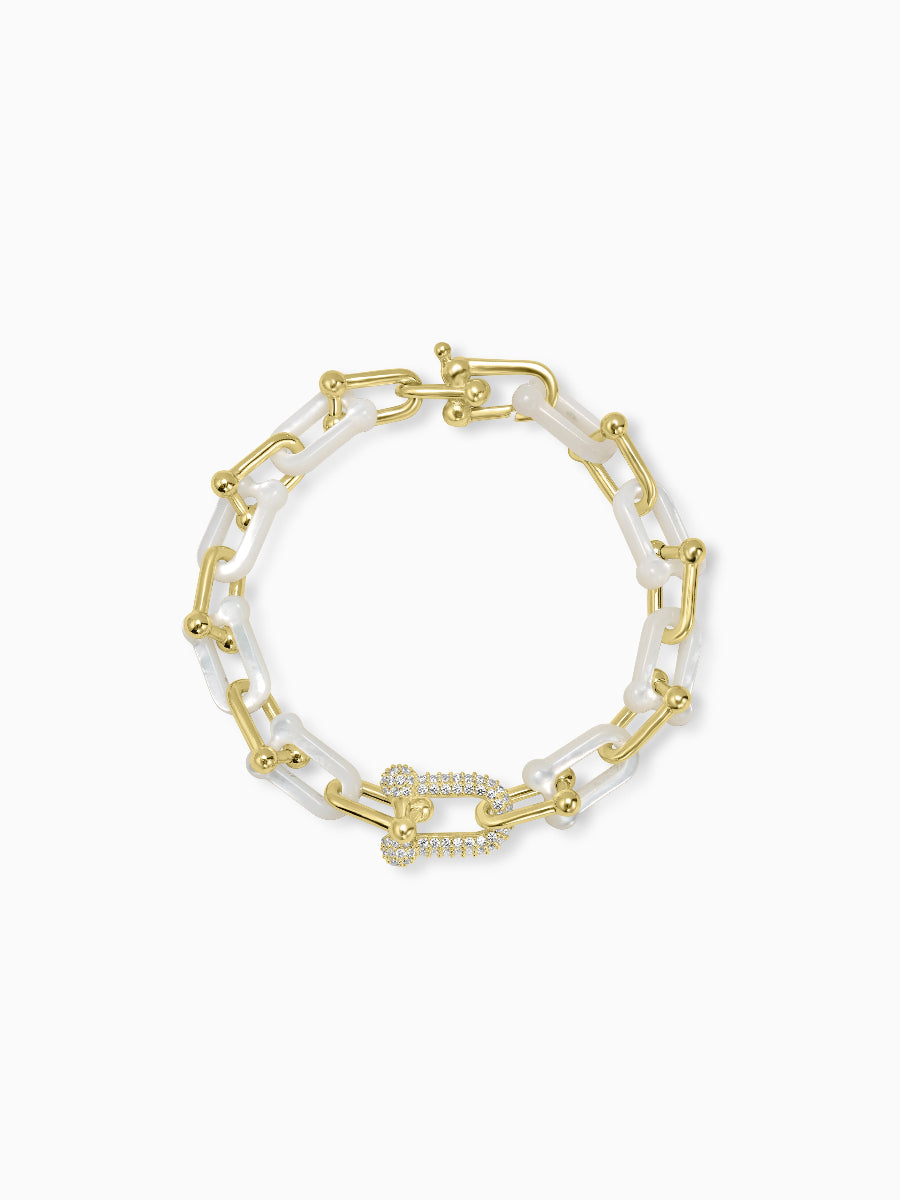 Mother of Pearl U Link Bracelet