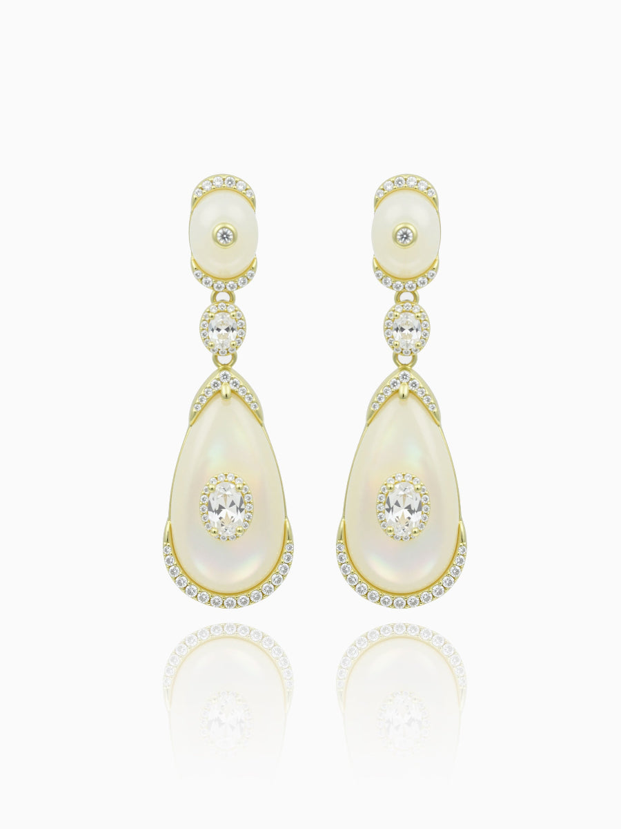 Mother of Pearl Tear Drop Earrings