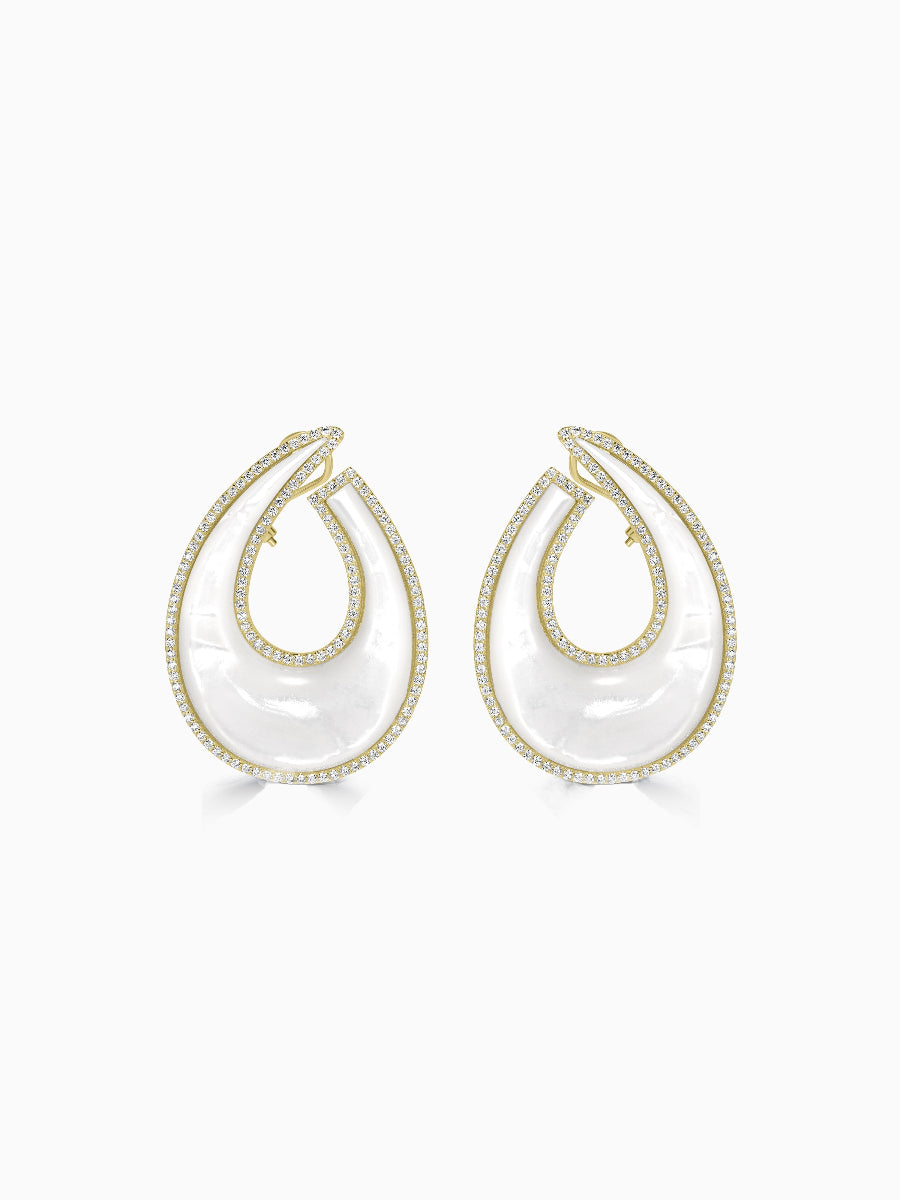 Mother of Pearl Tear Drop Earrings