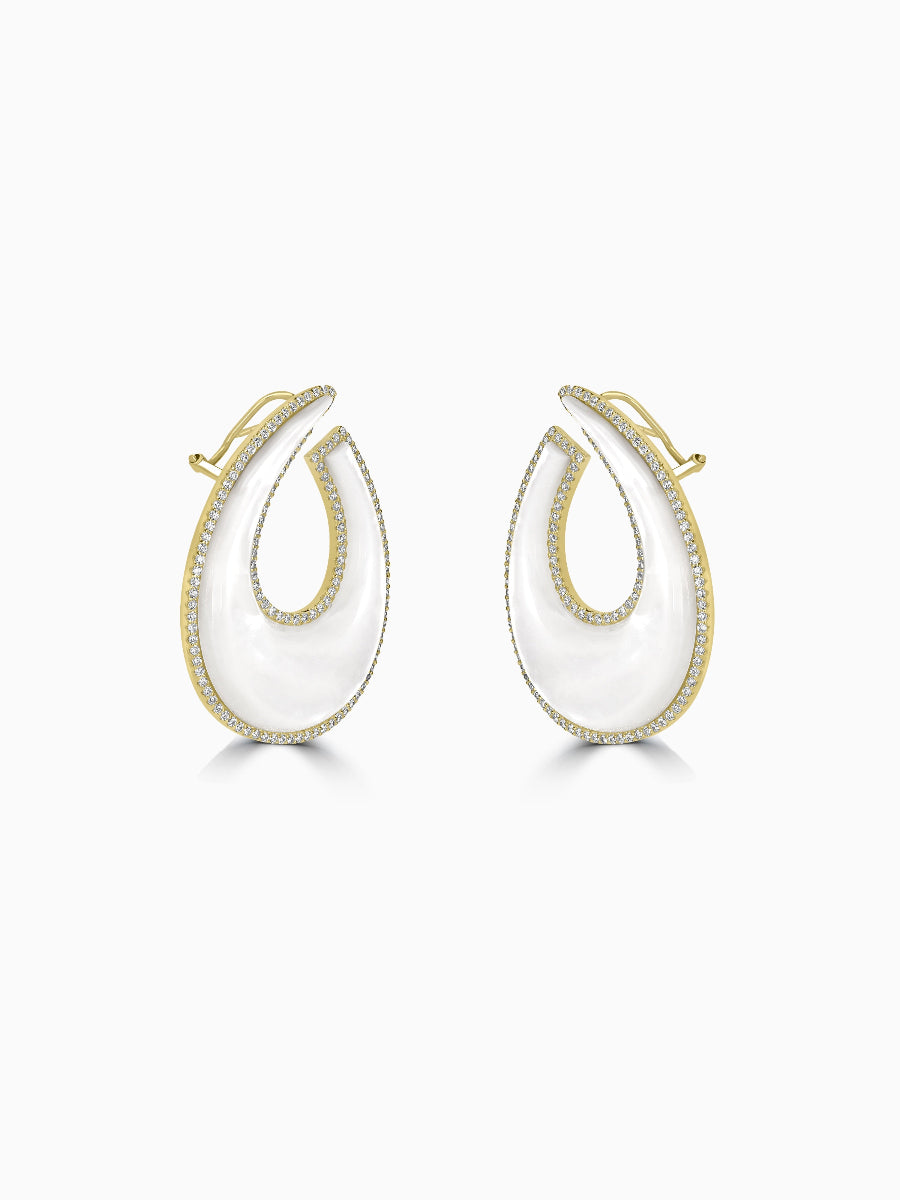 Mother of Pearl Tear Drop Earrings