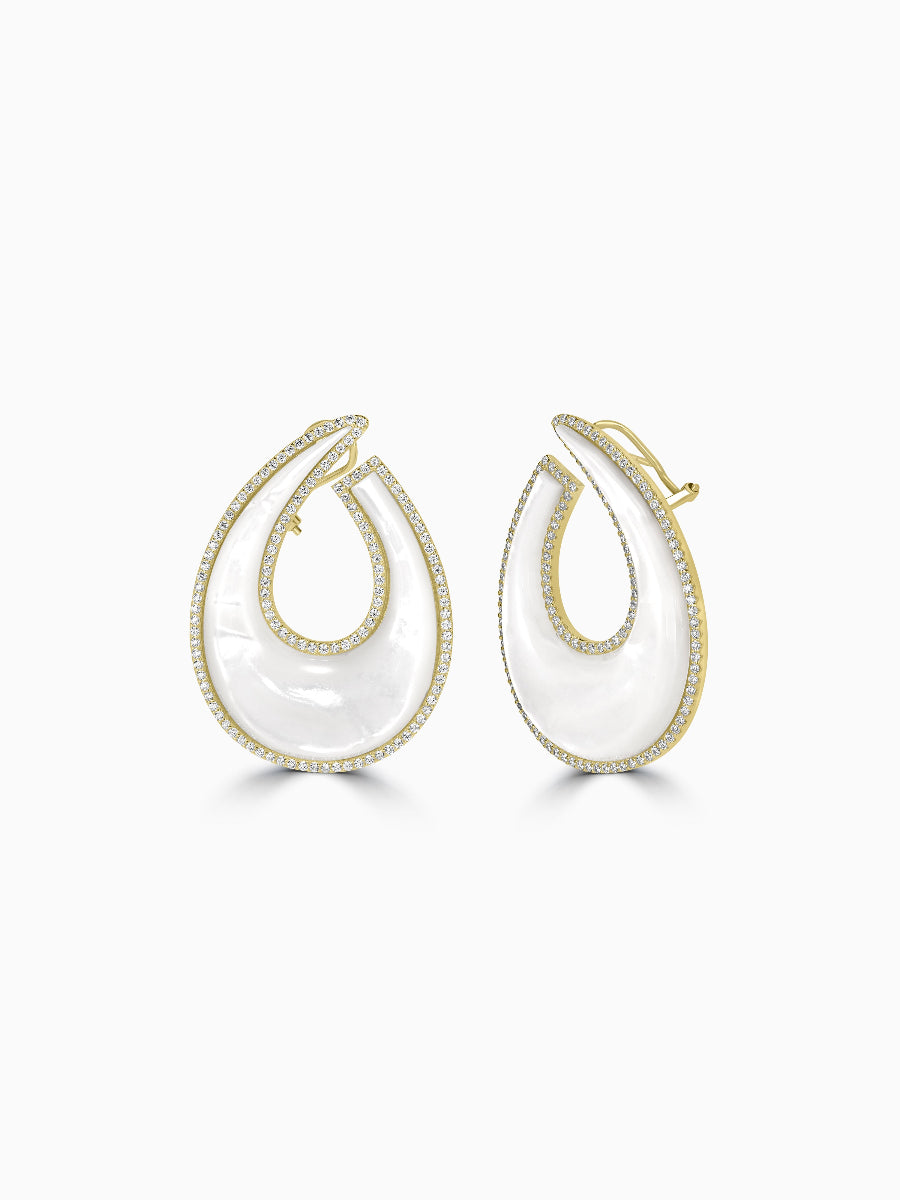 Mother of Pearl Tear Drop Earrings