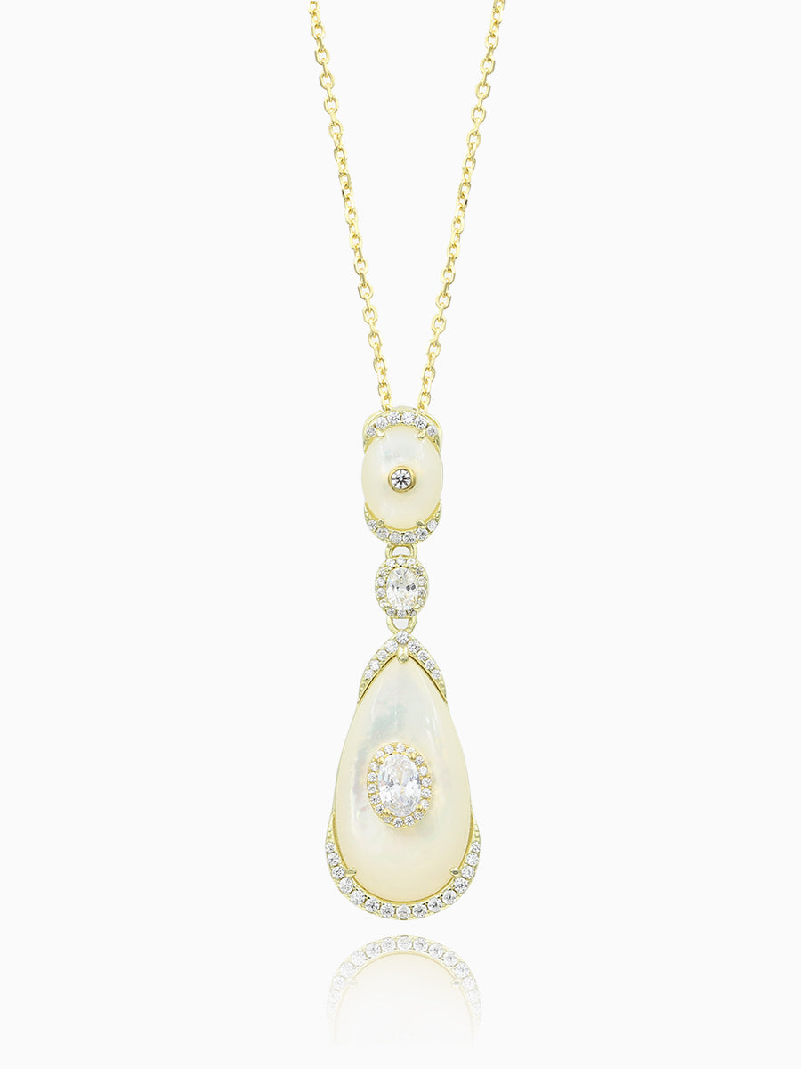 Mother of Pearl Tear Drop Necklaces
